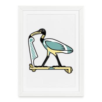 Symbole égyptien THOTH - Affiche encadrée (27 × 37 cm) - blanc - Devant