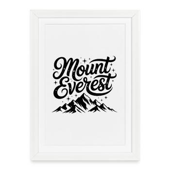 Mont Everest - Conception de souvenirs - Affiche encadrée (27 × 37 cm) - blanc - Devant