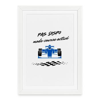Design sport automobile - Affiche encadrée (27 × 37 cm) - blanc - Devant