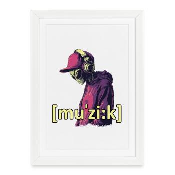Musique extraterrestre - Affiche encadrée (27 × 37 cm) - blanc - Devant
