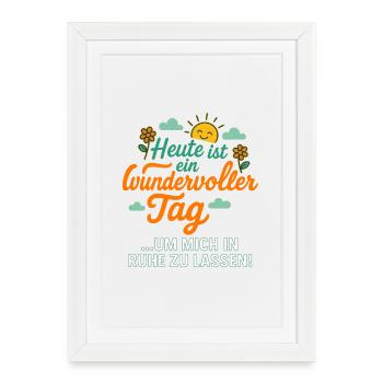 Conception de citation inspirante avec du soleil - Affiche encadrée (27 × 37 cm) - blanc - Devant