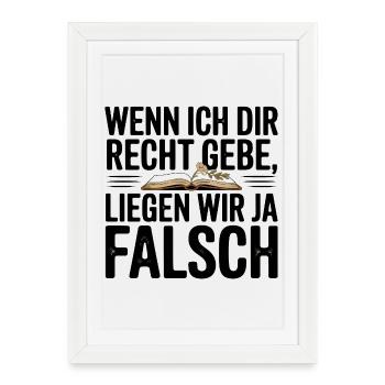 Bookish Mom Vintage Livre Ouvert avec Fleur - Affiche encadrée (27 × 37 cm) - blanc - Devant