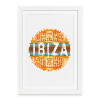 Vintage Ibiza Sunset Design - Affiche encadrée (27 × 37 cm) - blanc - Devant