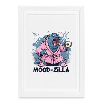 Rage matinale - Affiche encadrée (27 × 37 cm) - blanc - Devant