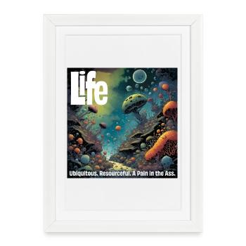 Life – it's everywhere - Framed poster (27 × 37 cm) - white - Front