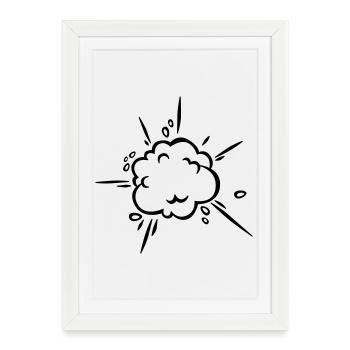 Comic Dust Cloud - Framed poster (27 × 37 cm) - white - Front