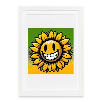 Sunflower - Framed poster (27 × 37 cm) - white - Front