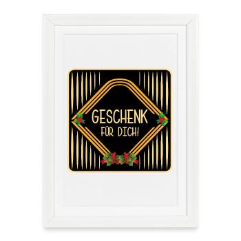 CADEAU DE NOËL POUR VOUS - Affiche encadrée (27 × 37 cm) - blanc - Devant