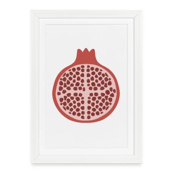 Pomegranate Half - Framed poster (27 × 37 cm) - white - Front
