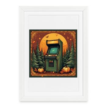 Vintage Arcade Tapestry - Framed poster (27 × 37 cm) - white - Front