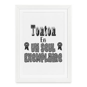 Tonton In One Copy - Framed poster (27 × 37 cm) - white - Front
