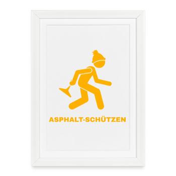 Asphalt shooters orange - Framed poster (27 × 37 cm) - white - Front