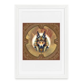 Steampunk Pharaon Renard - Affiche encadrée (27 × 37 cm) - blanc - Devant