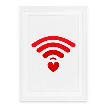 WiFi Core - Love Connection - Framed poster (27 × 37 cm) - white - Front