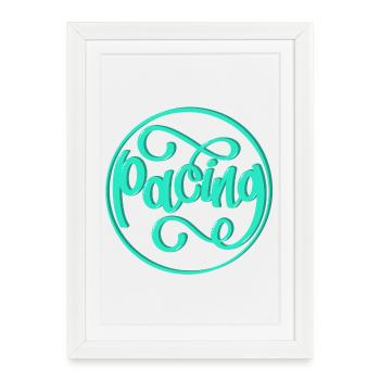 Pacing - Framed poster (27 × 37 cm) - white - Front