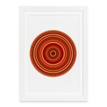 Mandala - Framed poster (27 × 37 cm) - white - Front