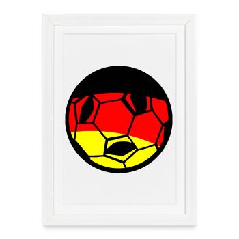 Football German Flag Art - Framed poster (27 × 37 cm) - white - Front