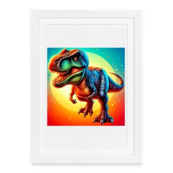 dinosaure - Affiche encadrée (27 × 37 cm) - blanc - Devant