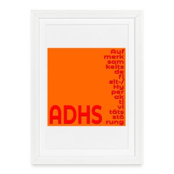 ADHD'S FOCUS CONCENTRATION - Framed poster (27 × 37 cm) - white - Front