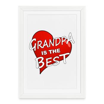GRAND-PÈRE EST LE MEILLEUR - Affiche encadrée (27 × 37 cm) - blanc - Devant