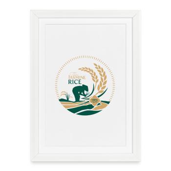 Thai Jasmine Rice Logo Organic - Framed poster (27 × 37 cm) - white - Front
