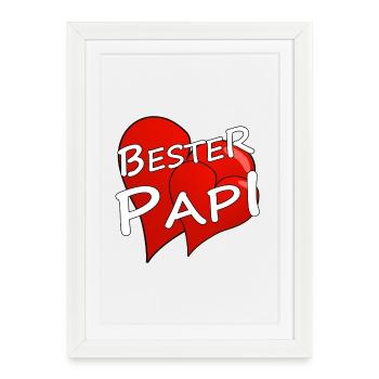Best Daddy - Framed poster (27 × 37 cm) - white - Front