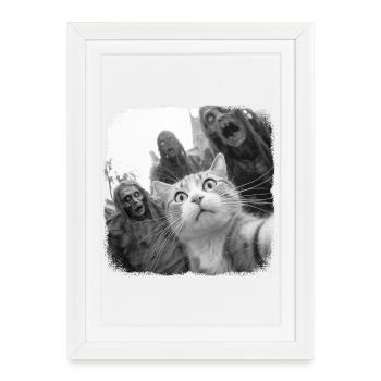 Zombiecalypse - Affiche encadrée (27 × 37 cm) - blanc - Devant