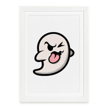 Ghost Grimace - Framed poster (27 × 37 cm) - white - Front