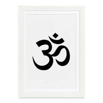 Om Symbol - Framed poster (27 × 37 cm) - white - Front