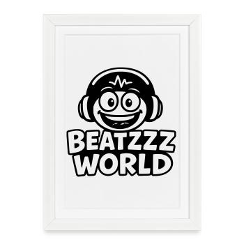 Monde Beatzzz - Affiche encadrée (27 × 37 cm) - blanc - Devant