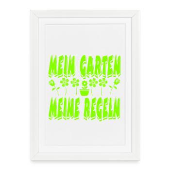 Jardin - Affiche encadrée (27 × 37 cm) - blanc - Devant