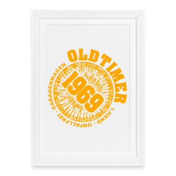 Papy 1969 - Affiche encadrée (27 × 37 cm) - blanc - Devant