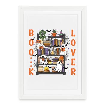 Halloween Ghost Shelf - Framed poster (27 × 37 cm) - white - Front
