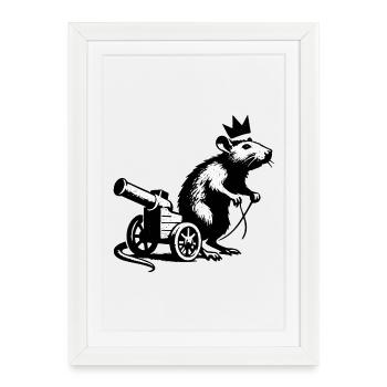 Imperial Rat on Cannon Cart | King Rat - Framed poster (27 × 37 cm) - white - Front