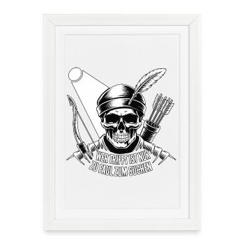 Archery design for archers and courses - Framed poster (27 × 37 cm) - white - Front
