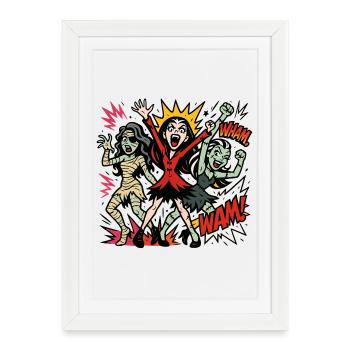 Vampire Queen Zombie Dance - Affiche encadrée (27 × 37 cm) - blanc - Devant