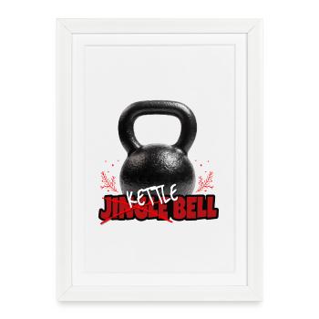 Jingle Bell - Kettlebell - Affiche encadrée (27 × 37 cm) - blanc - Devant