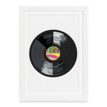 Vinyl_1 - Affiche encadrée (27 × 37 cm) - blanc - Devant