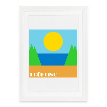 Spring - Framed poster (27 × 37 cm) - white - Front