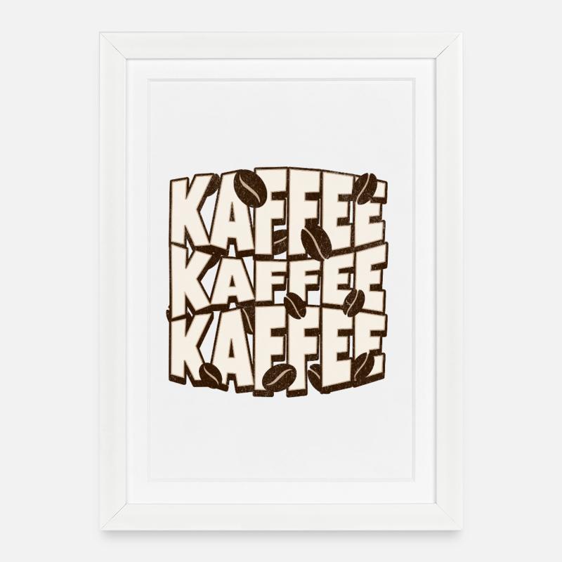 Coffee Coffee Coffee - Framed poster (27 × 37 cm) - white
