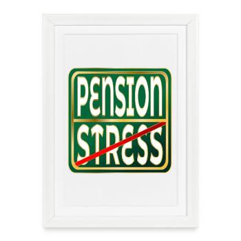 Stress lié à la pension de travail - Affiche encadrée (27 × 37 cm) - blanc - Devant