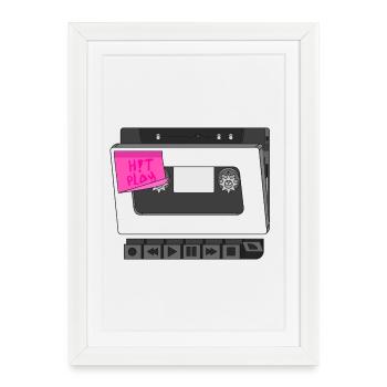 HIT PLAY - Framed poster (27 × 37 cm) - white - Front