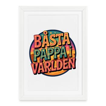 Best Dad World - Framed poster (27 × 37 cm) - white - Front