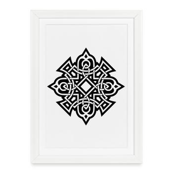 Celtic Pattern - Framed poster (27 × 37 cm) - white - Front