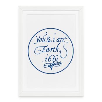 You & I are Earth 1661 - Framed poster (27 × 37 cm) - white - Front