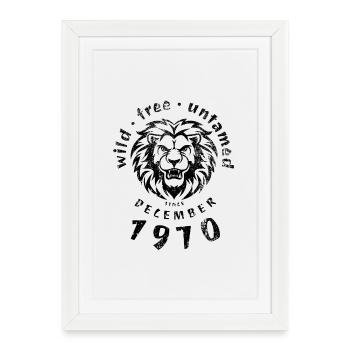 Sauvage, libre et sauvage depuis 12/1970 - Affiche encadrée (27 × 37 cm) - blanc - Devant
