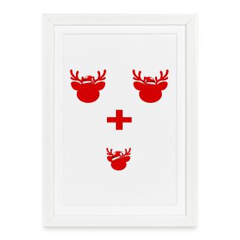 PREMIER RENNE TRIO DE NOËL - Affiche encadrée (27 × 37 cm) - blanc - Devant