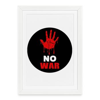 No war - Framed poster (27 × 37 cm) - white - Front