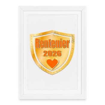 Rentier 2026 - Affiche encadrée (27 × 37 cm) - blanc - Devant