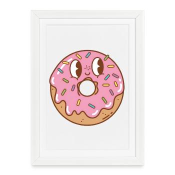 Doughnut - Framed poster (27 × 37 cm) - white - Front